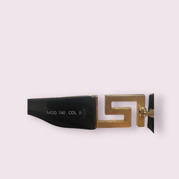 Versace Mod. 740 Col. 852 Black Gold Frame Grey Gradient Lens Sunglasses - Picture 7 of 7